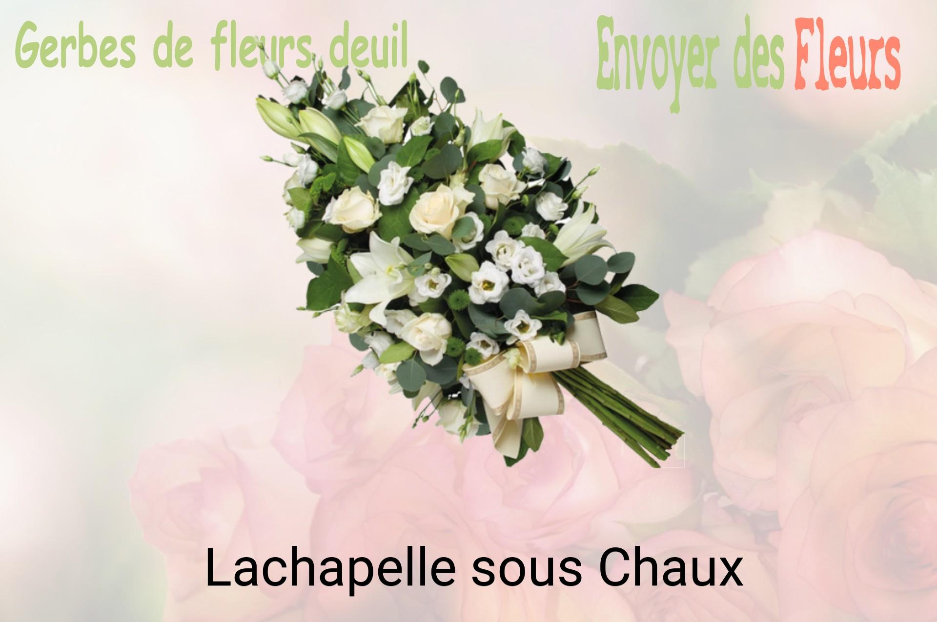 Gerbe de fleurs de deuil livrée à Lachapelle-sous-Chaux